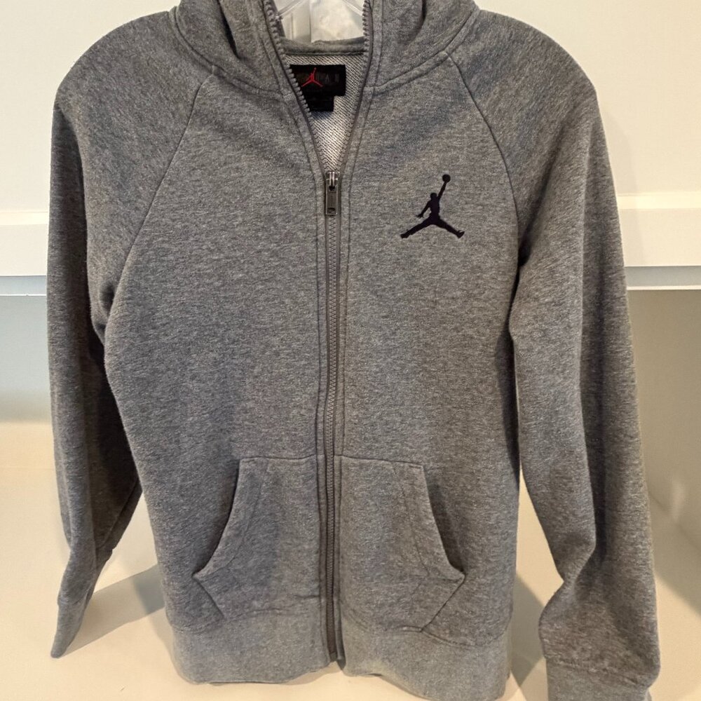 Jordan Brooklyn Fleece Hoodie – Gray with Black Logo
